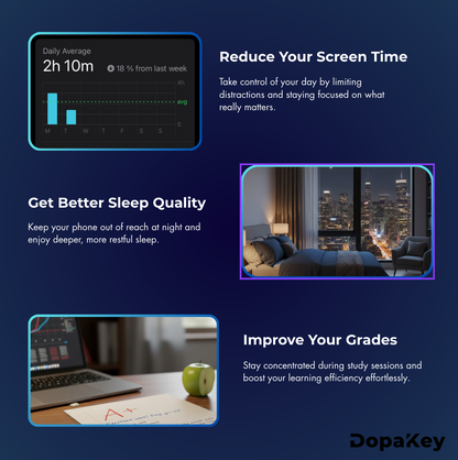Dopakey™ Phone Locker – Anti-Distraction Lock Box for Discipline, Focus & Productivity